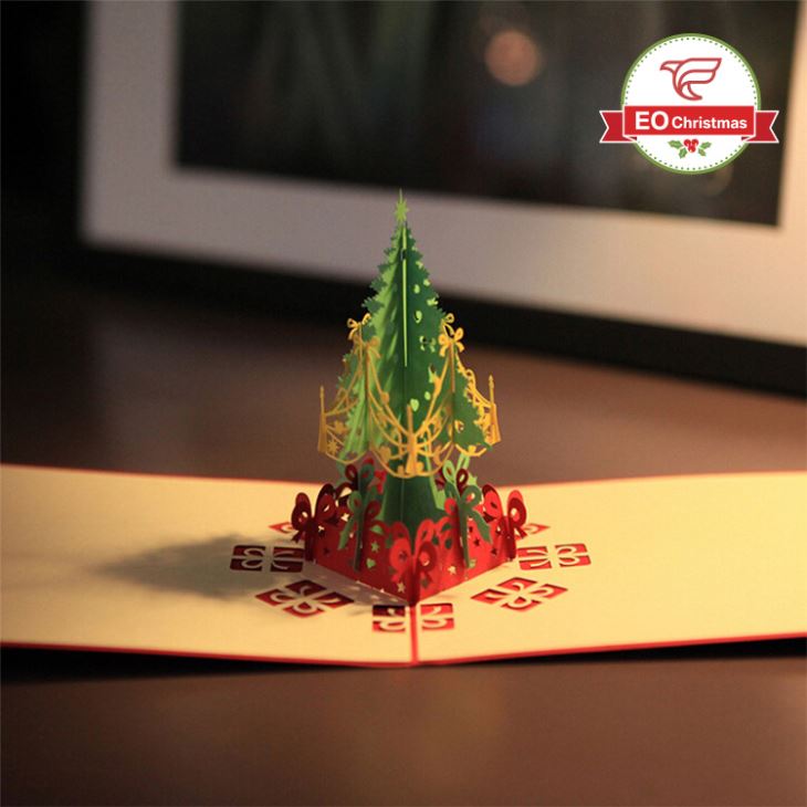 3D Christmas Tree Christmas Cards