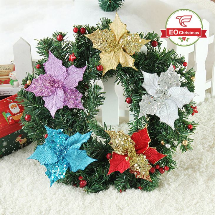 Artificial Flower Christmas Tree Ornaments