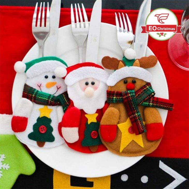 Christmas Knife Fork Hats Table Decoration