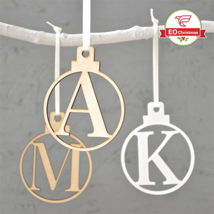 Letter Christmas Tree Ornaments