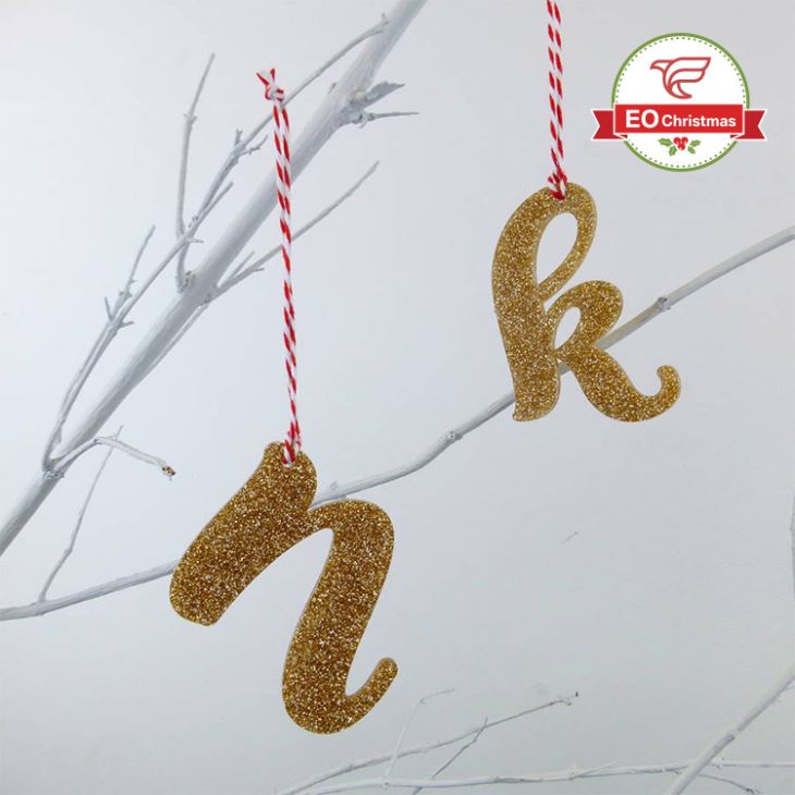 Letter Christmas Tree Ornaments