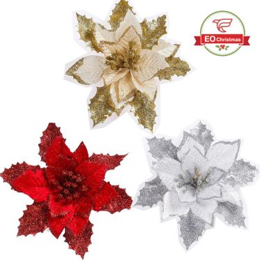 Artificial Flower Christmas Tree Ornaments